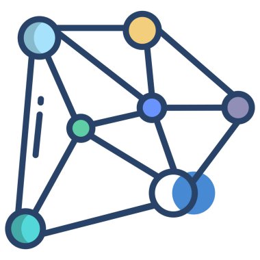 şebeke. Web simgesi basit illüstrasyon