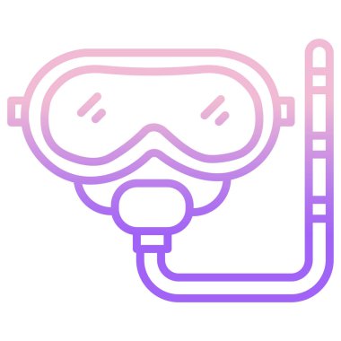 scuba dalış maskesi ikon vektör illüstrasyon tasarımı