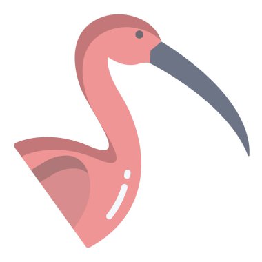 flamingo simge vektör illüstrasyonu