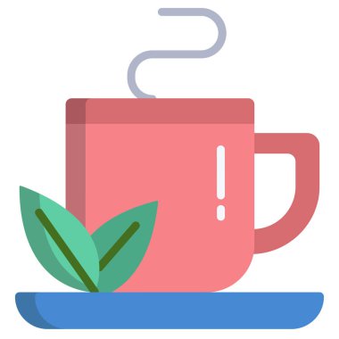 Çay. Web simgesi basit illüstrasyon