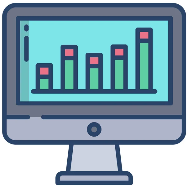 Computadora Monitor Web Vector Ilustración — Vector de stock