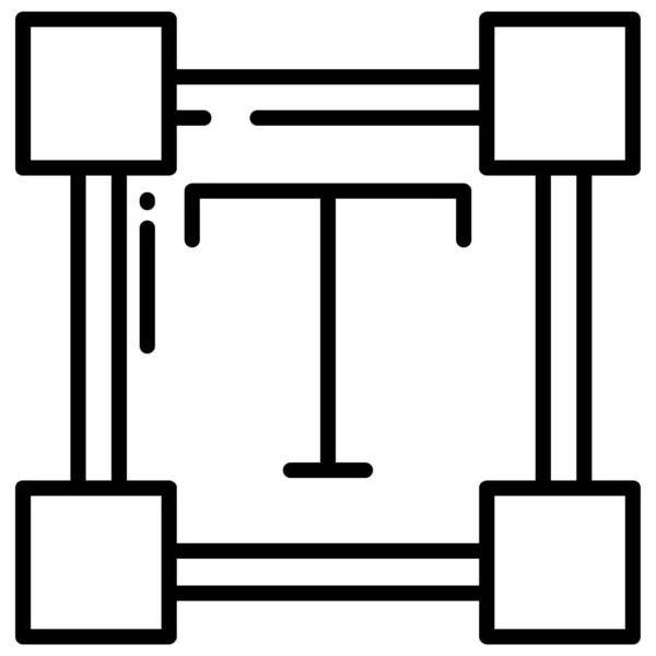 Tipografia Ícone Web Ilustração Vetorial Simples —  Vetores de Stock