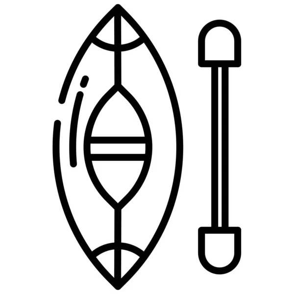 Kanu Web Symbol Einfache Illustration — Stockvektor
