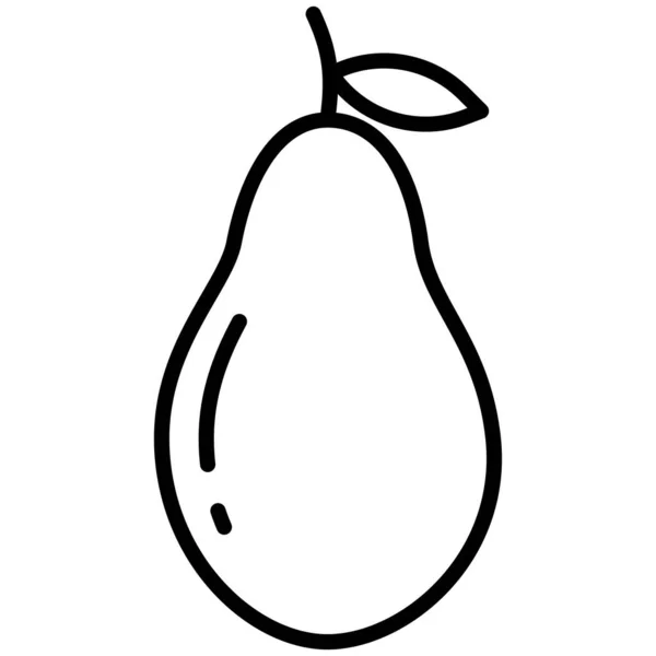 Einfaches Vektor Symbol Illustration Von Avocado — Stockvektor