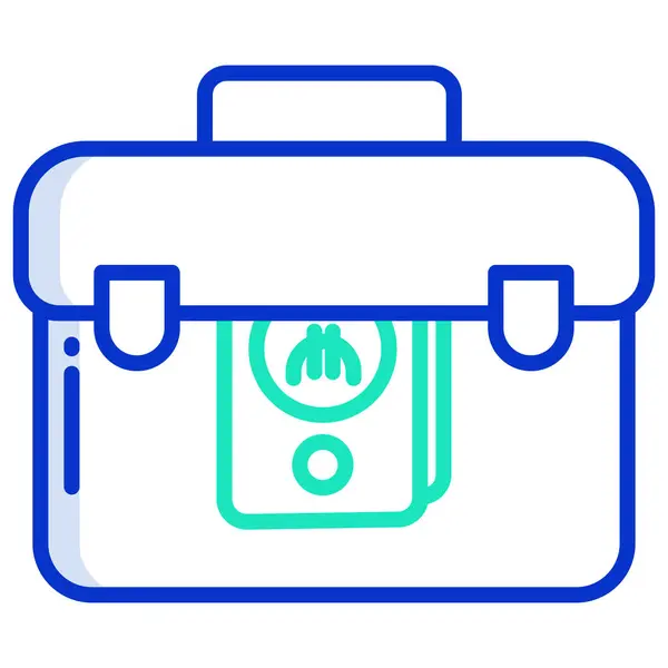 Maletín Icono Web Ilustración Simple — Vector de stock