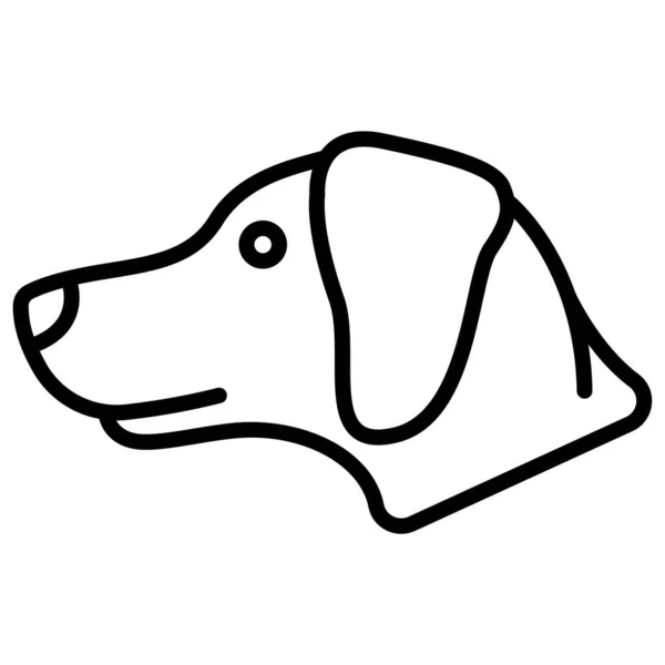 Dog Web Icon Vector Illustration — Stock Vector