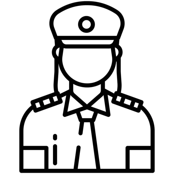 Oficial Policía Ilustración Simple — Vector de stock