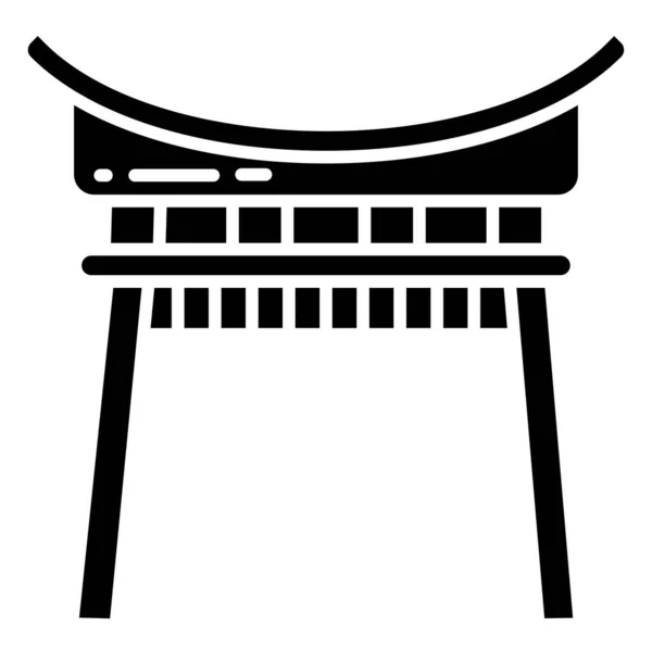 Простая Векторная Иллюстрация Иконки Torii Gate — стоковый вектор