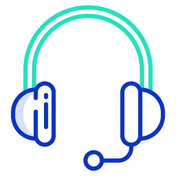 Headphones Ícone Web Ilustração Vetorial — Vetor de Stock