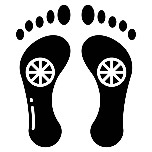 Ikon Kaki Ilustrasi Sederhana Dari Ikon Vektor Sepatu Untuk Web - Stok Vektor