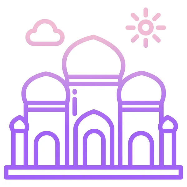 Moskee Vector Illustratie Achtergrond — Stockvector