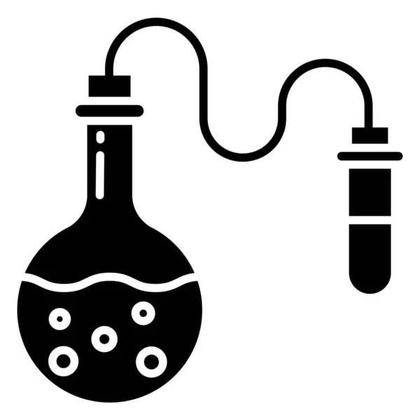 Chemiczna Ikona Eksperymentu Białym Tle — Wektor stockowy