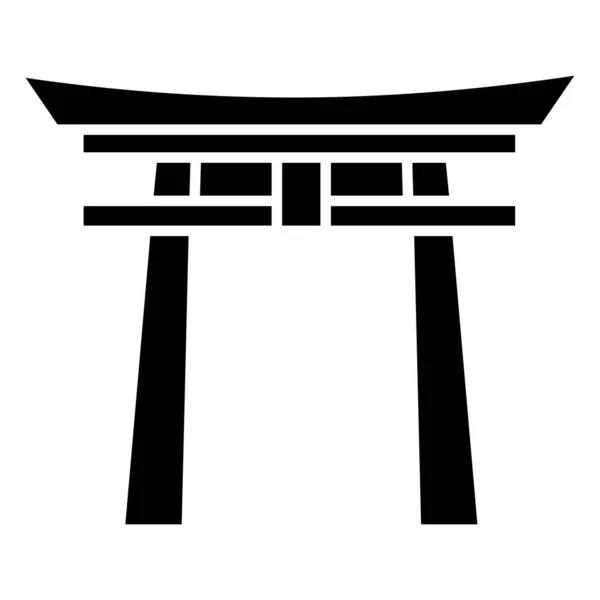 Torii Gate Web Icon Einfache Vektorillustration — Stockvektor