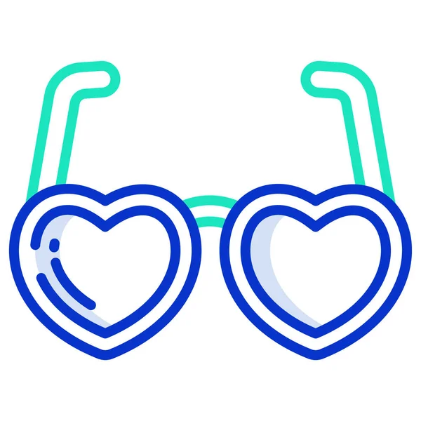 Gafas Icono Web Ilustración Simple — Vector de stock