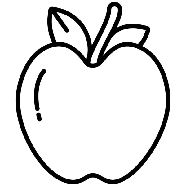 Äpple Webb Ikon Enkel Illustration — Stock vektor
