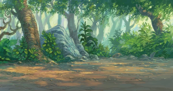 forest digital painted