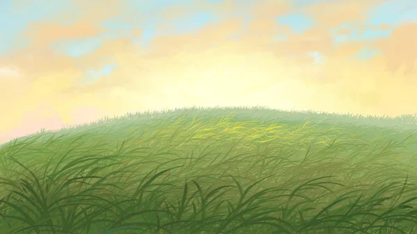Gräset fältet illustration — Stockfoto