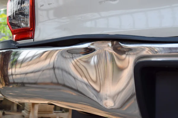 A bumper of a truck get damage from accident — Stock Photo, Image