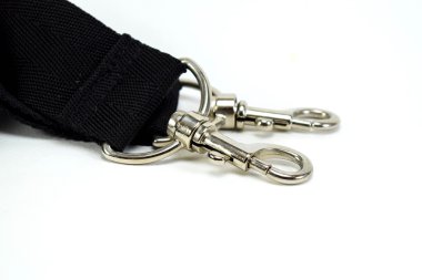 Siyah kuşak halat askı kordon, toka ek 