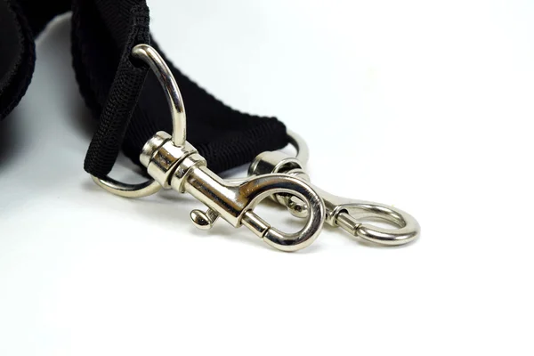 Correa de correa de cinturón negro cordón, broche de presión — Foto de Stock