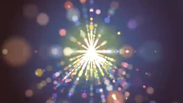 Bagliore Illuminazione Con Luce Neon Triangolo — Video Stock