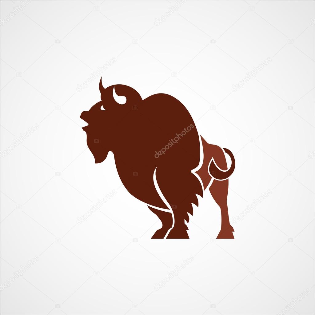 bison buffalo leader logo sign isolated