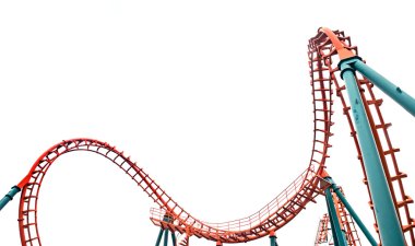 Roller coaster, isolated clipart