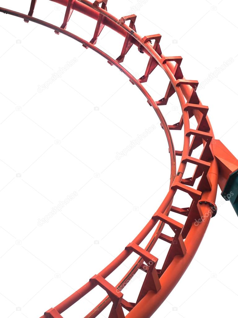 Roller coaster, isolated