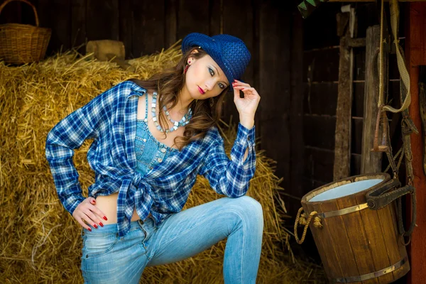 Wild West ranch girl Stock Image
