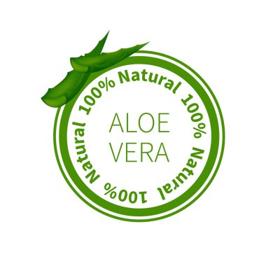 aloe vera üzerinde beyaz izole