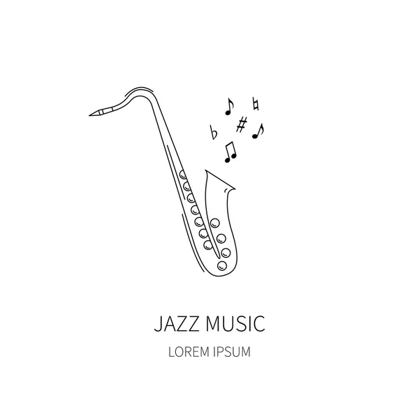 Vektorové ilustrace saxofon. — Stockový vektor