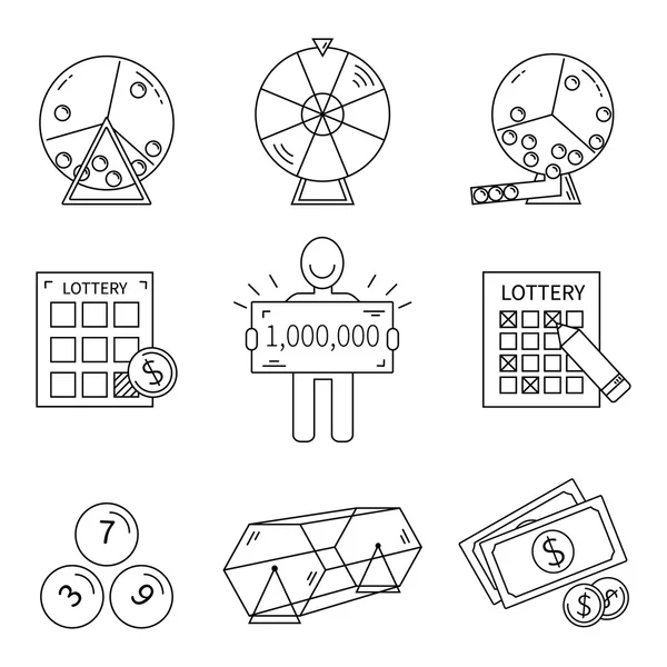 Piyango satır Icons set 