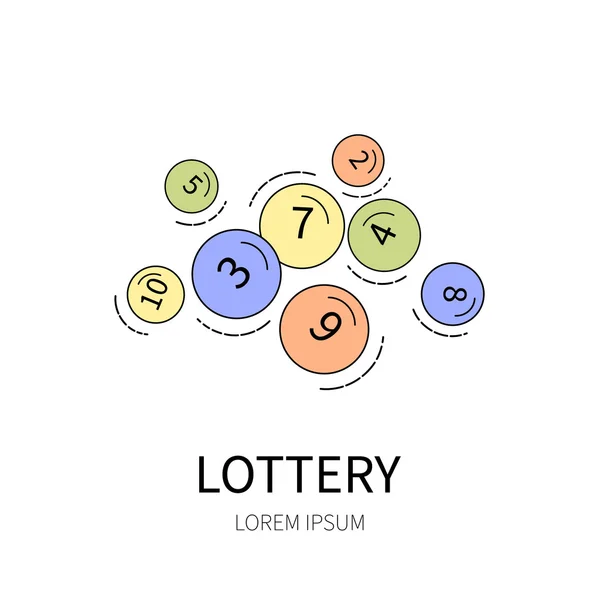Počet míčků loterie — Stockový vektor