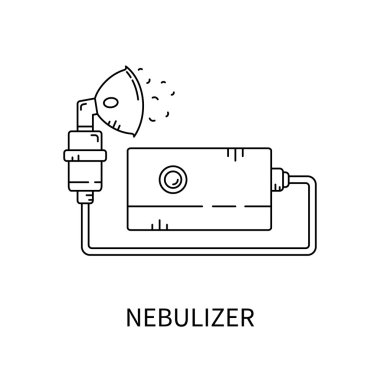 Nebulizer.Vector illüstrasyon.
