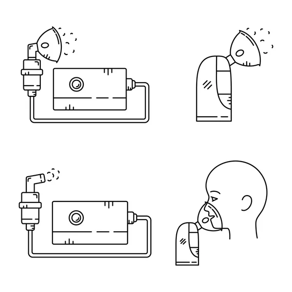 Conjunto vectorial de nebulizadores . — Archivo Imágenes Vectoriales