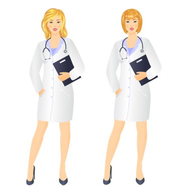 gülümseyen kadın doktor 