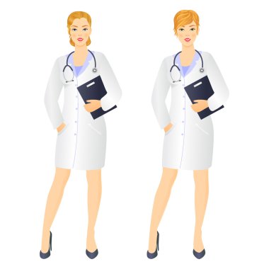 gülümseyen kadın doktor 