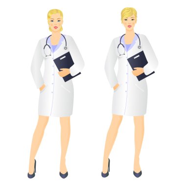 gülümseyen kadın doktor 