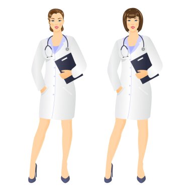 gülümseyen kadın doktor 