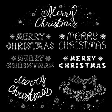 Merry Christmas koleksiyonu el yazı 