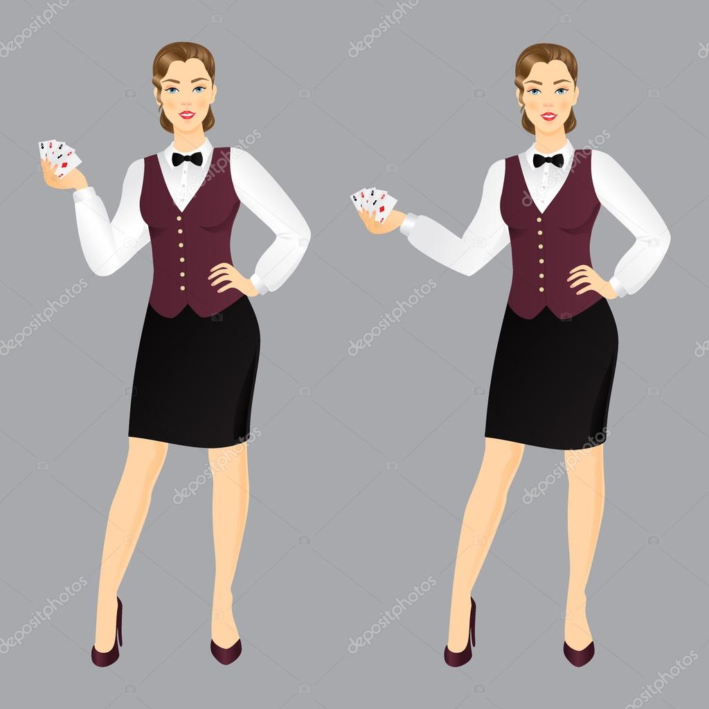 카드와 카지노 딜러 — 스톡 벡터 © NinaFedorova 91750184