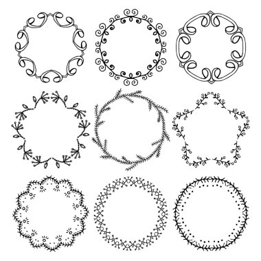 El kümesi yuvarlak çerçeve çizilmiş.