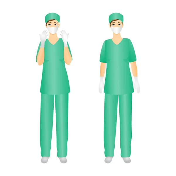 Personnel médical, Chirurgienne . — Image vectorielle