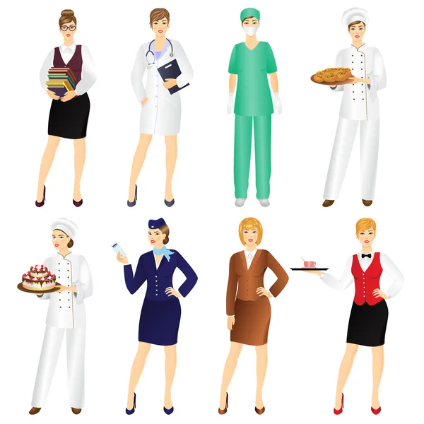 Vrouw in uniform — Stockvector