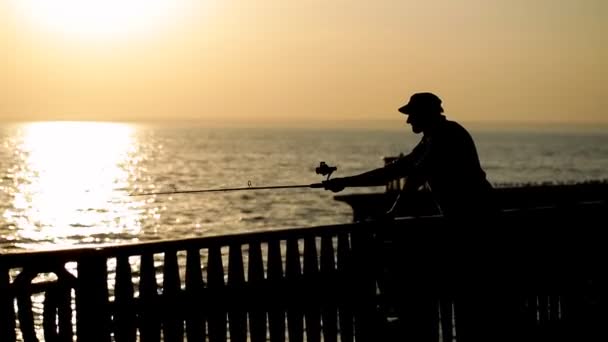 Russian fisherman — Stock Video