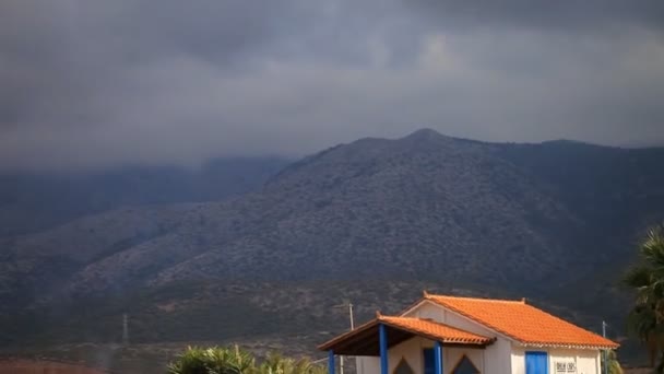 Vista das montanhas. Santorini Island, Grécia — Vídeo de Stock