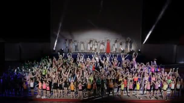 Togliatti,Russia,June 20,2015 :Gymnastics festivale — Stock Video