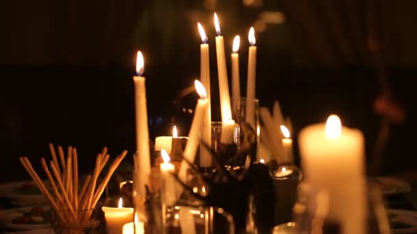 Velas de férias de Halloween — Vídeo de Stock