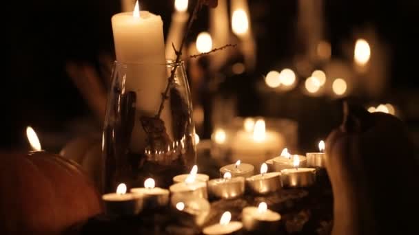 Candele di festa per Halloween — Video Stock