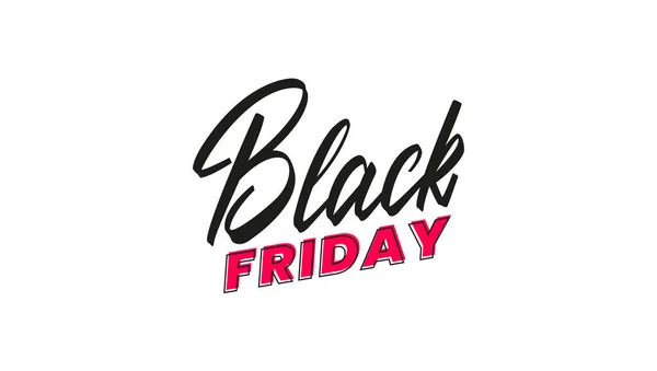 Black Friday Verkauf Schriftzug Etikettendesign — Stockvektor